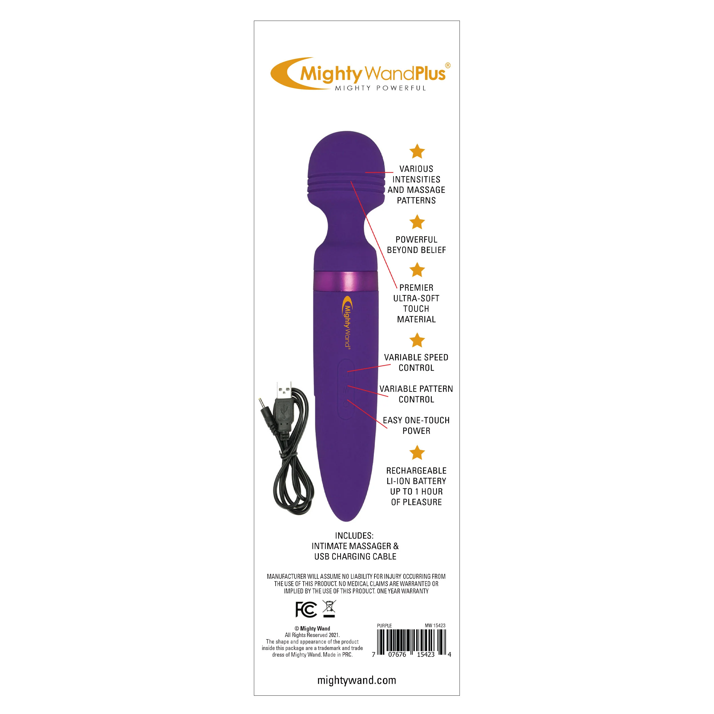Mighty Wand Plus - Purple - Image 3