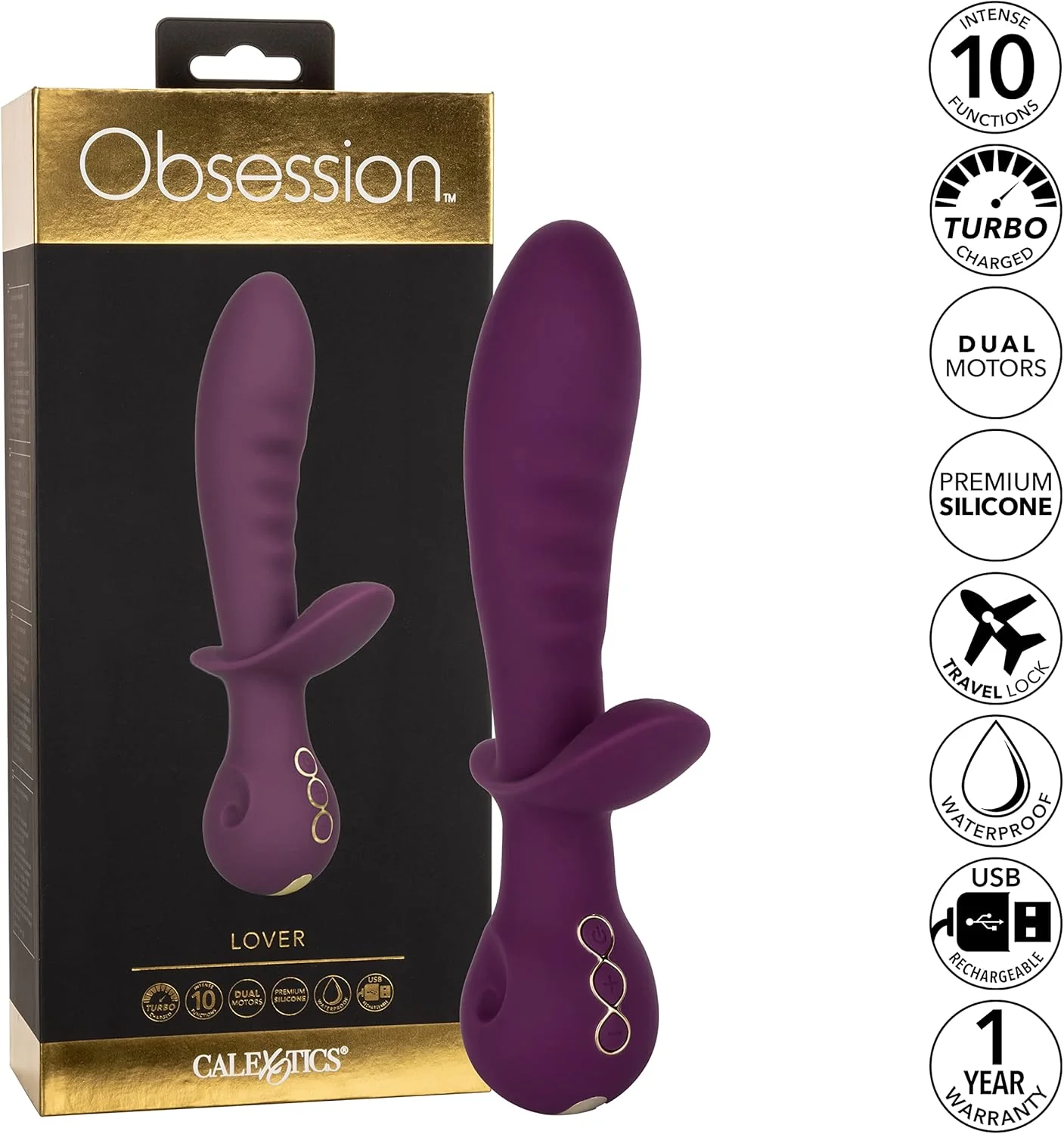 Obsession Lover Vibrator, Purple - Image 3