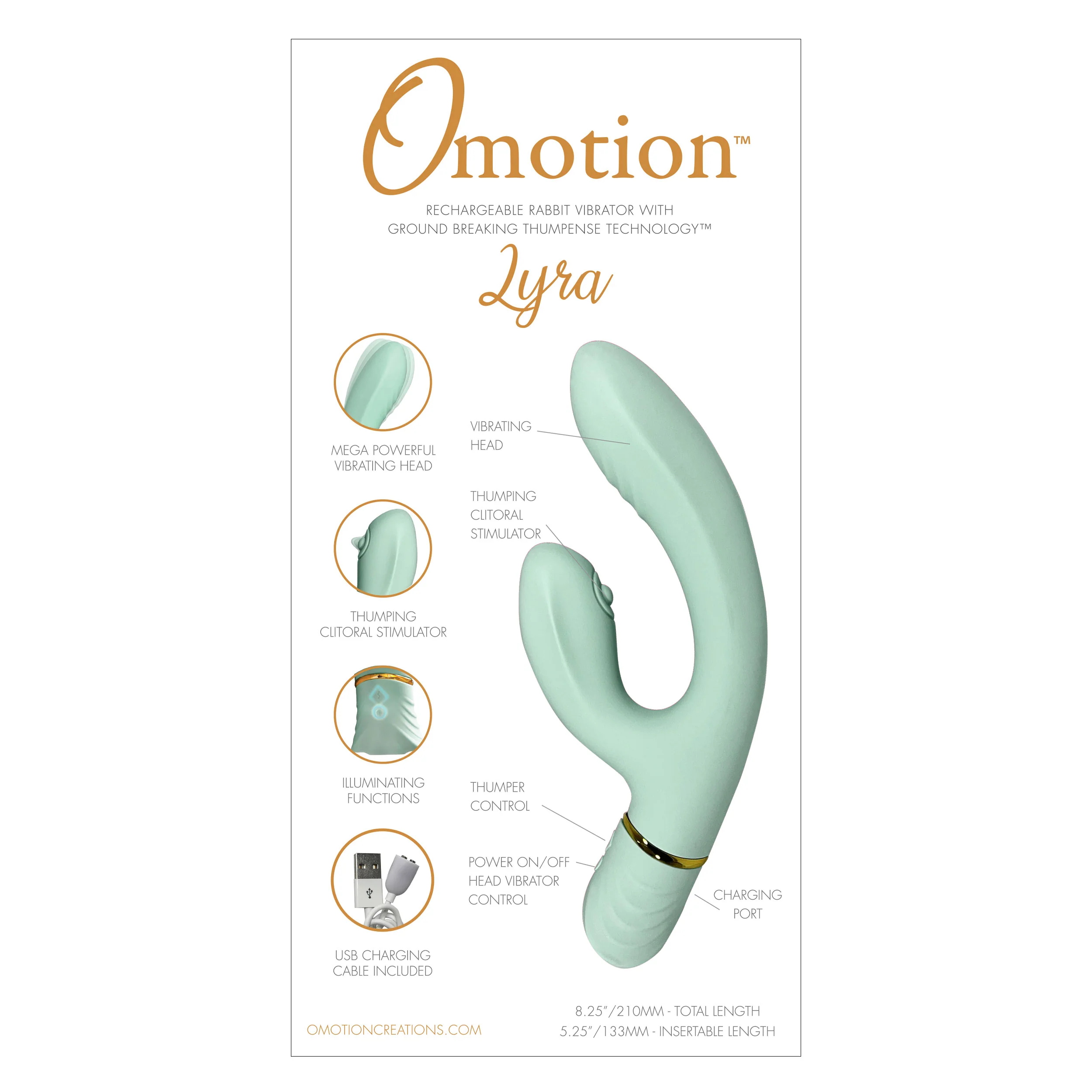 THE OMOTION LYRA DUAL ACTION VIBRATOR - Image 3