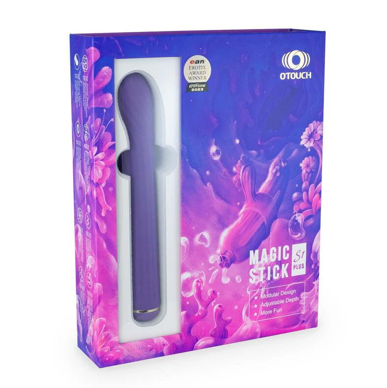 Otouch Magic Stick Multi Functioning Vibrator With 4 Attachments- Purple - Image 9