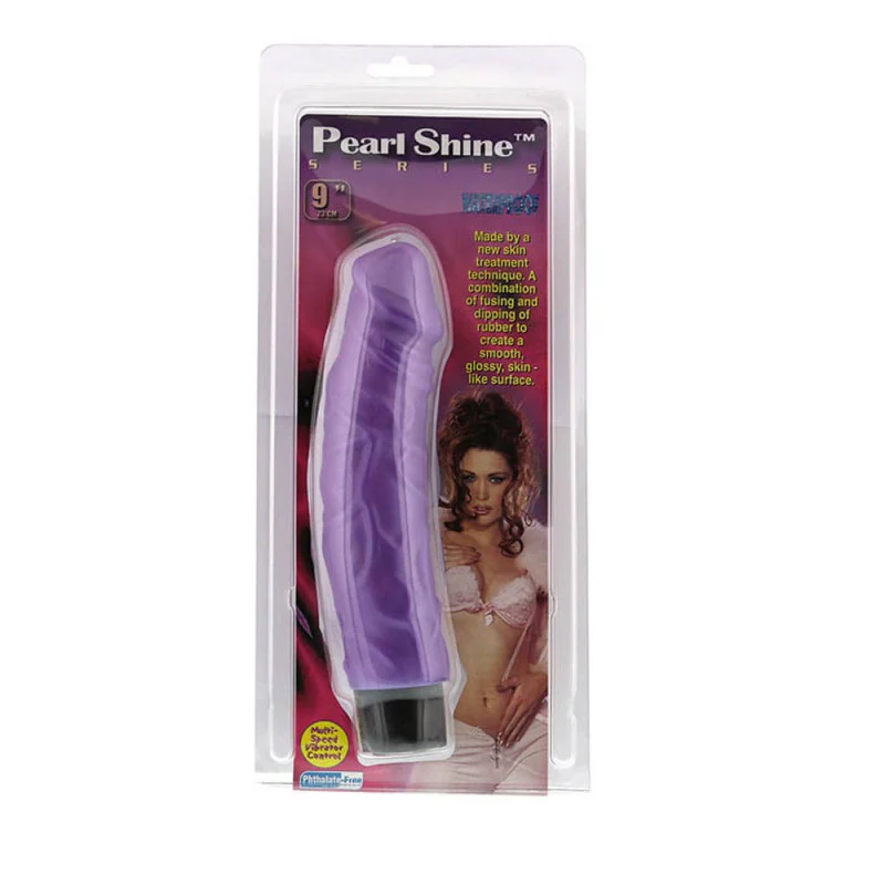 Pearl Shine Boss 9" Realistic Vibrator - Purple - Image 2