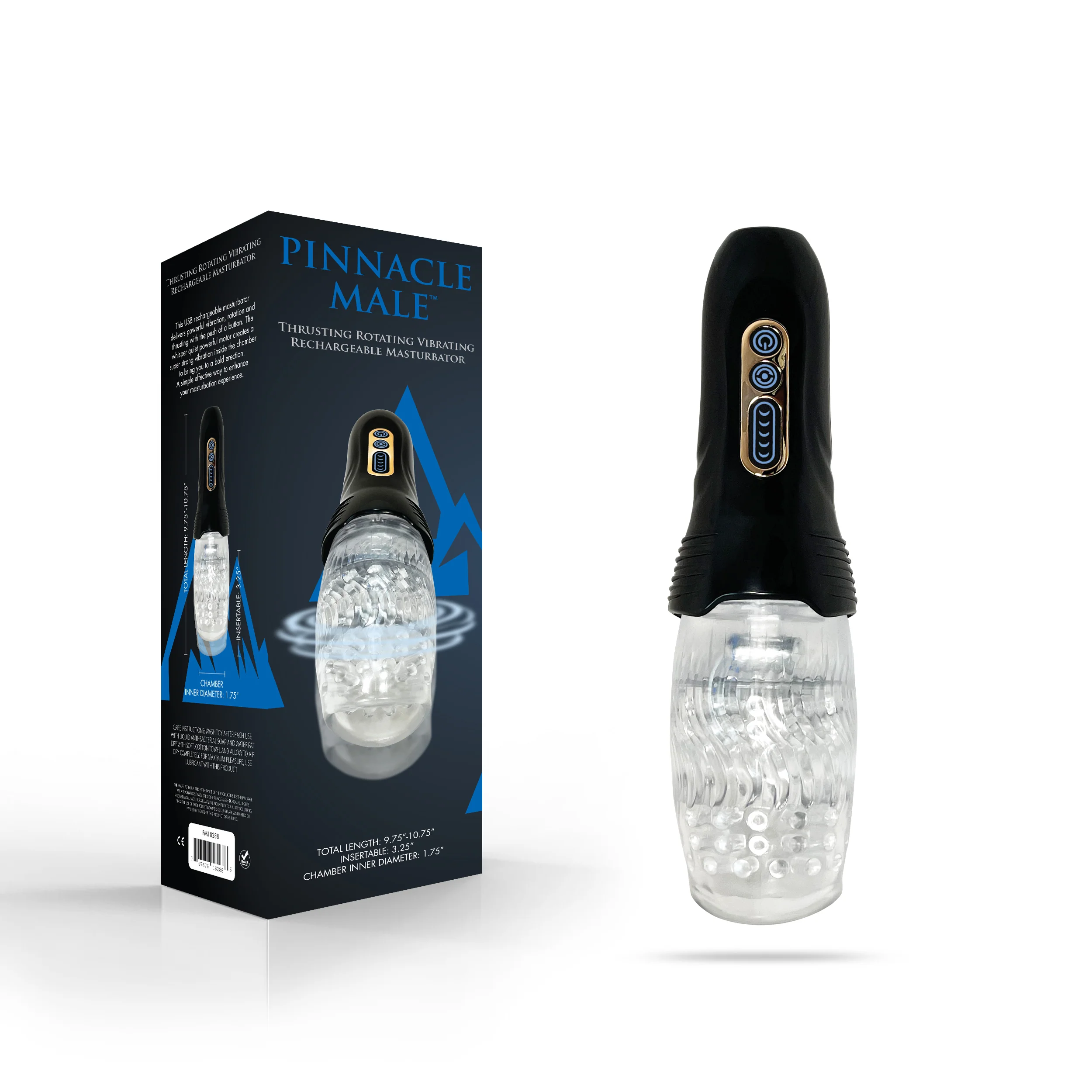 Pinnacle Male Thrusting Rotating Vibrating Rechargeable Masturbator - Image 18