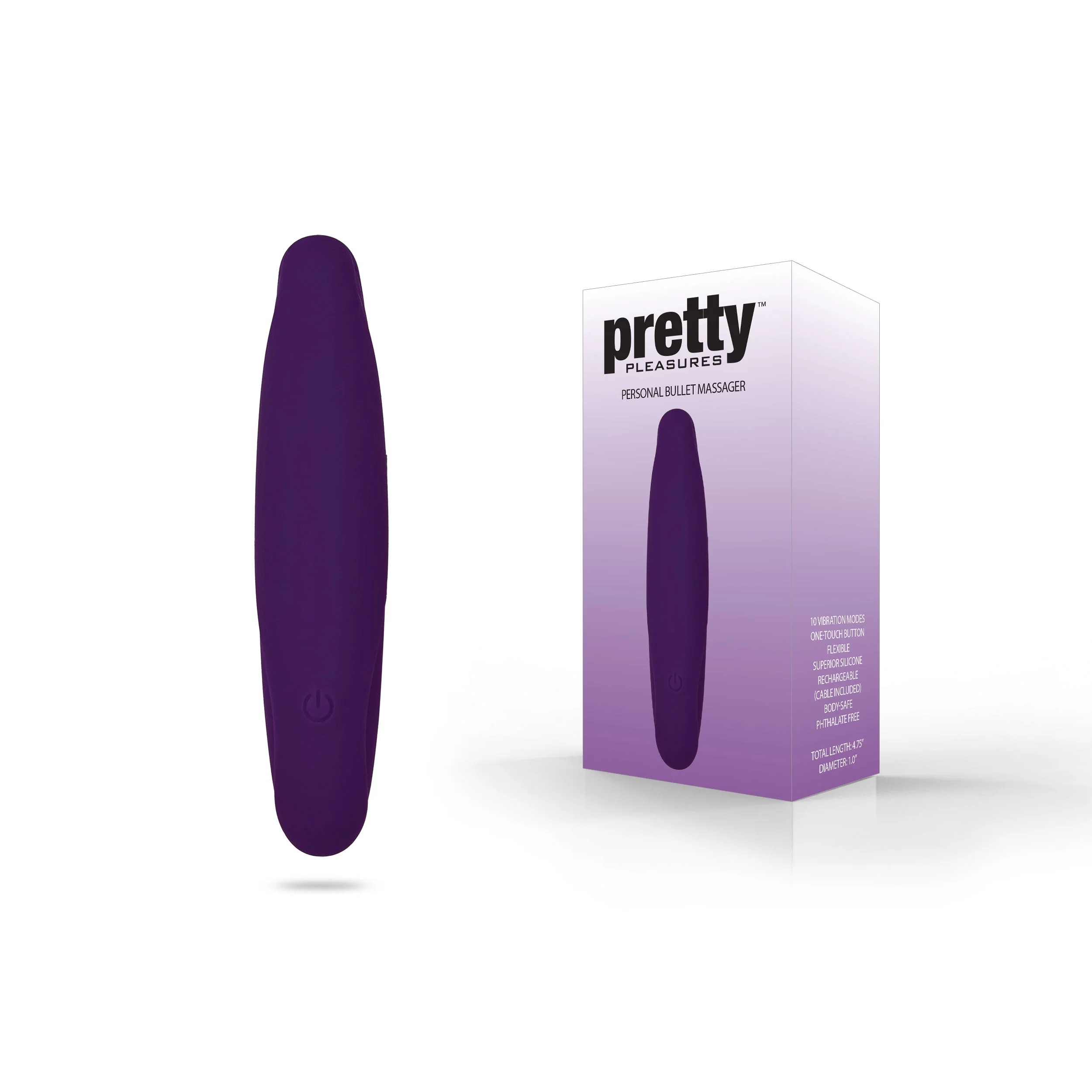 Pretty Pleasures Flex Bullet Massager Vibrator - Violet - Image 4