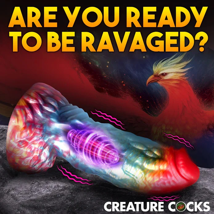 RAINBOW PHOENIX VIBRATING SILICONE DILDO - Image 5