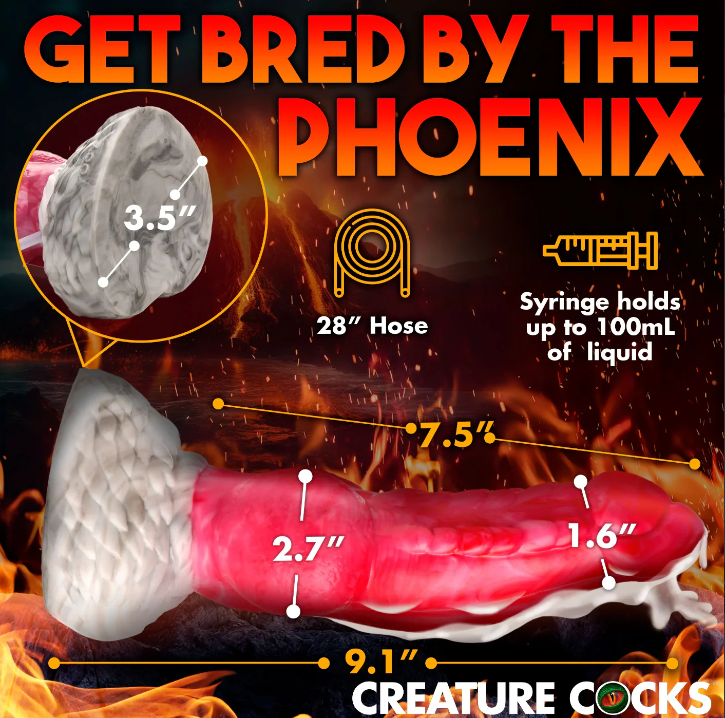 THE RESURRECTOR PHOENIX SQUIRTING DILDO BY CREATURE COCKS - Image 5
