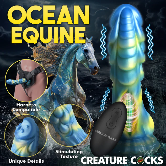 THE SEA STALLION VIBRATING DILDO WITH REMOTE BY CREATURE COCKS - Image 7