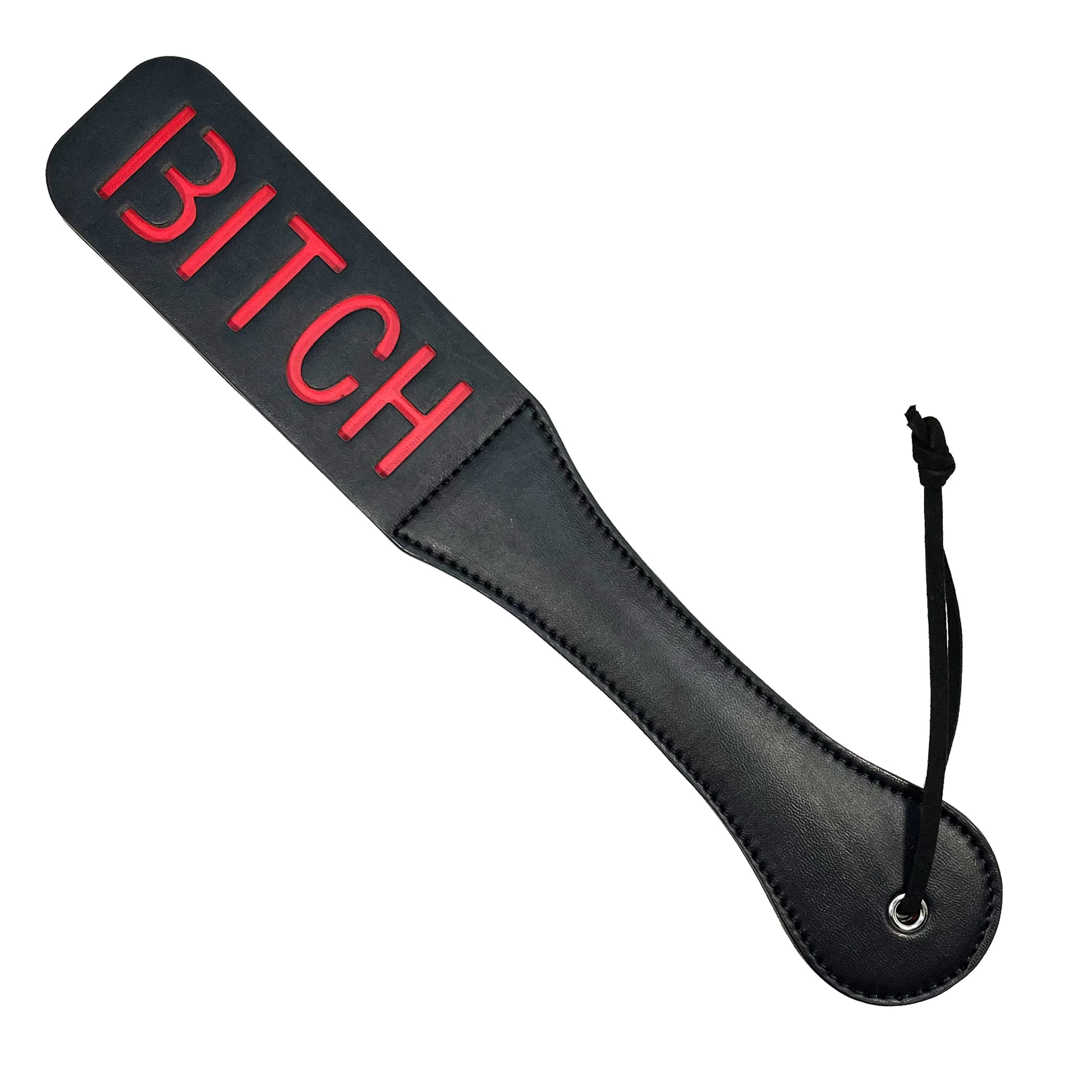 Slapper Paddle with BITCH Cutouts by Fetish Pleasure Play in Black - Image 2
