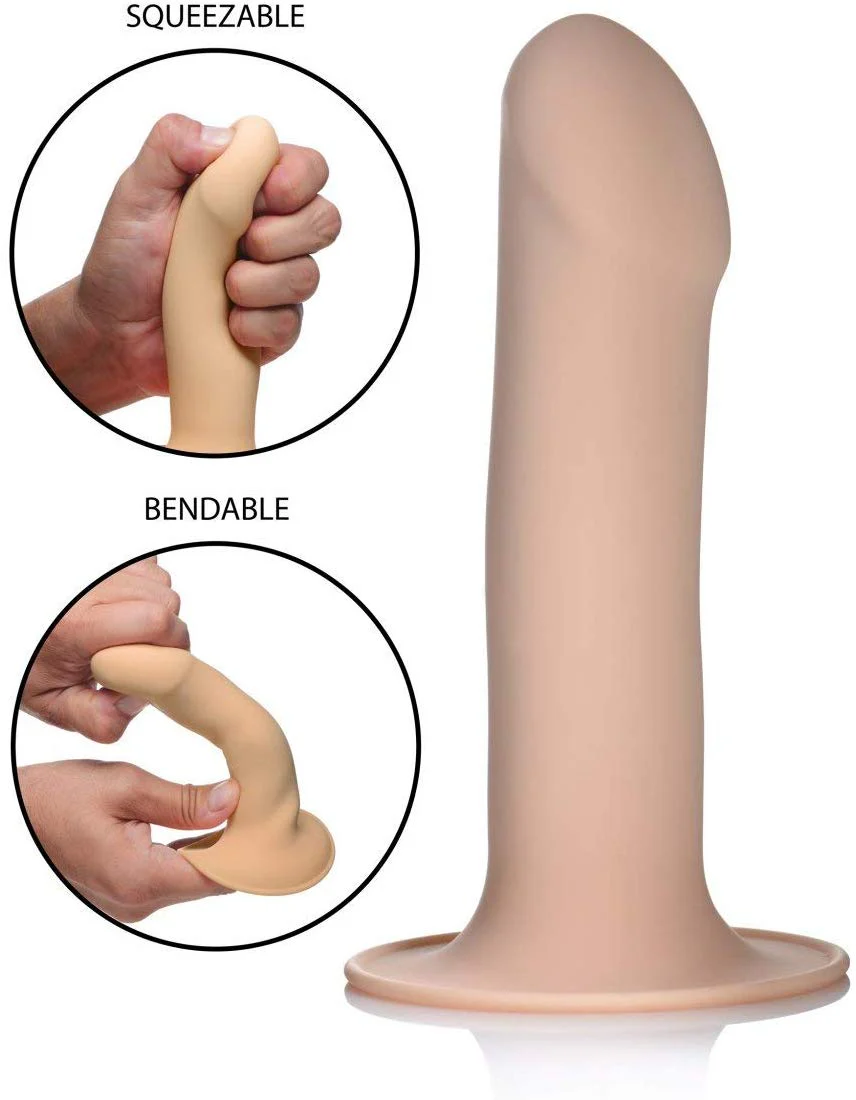 Squeezable Phallic Dildo - Flesh - Image 4