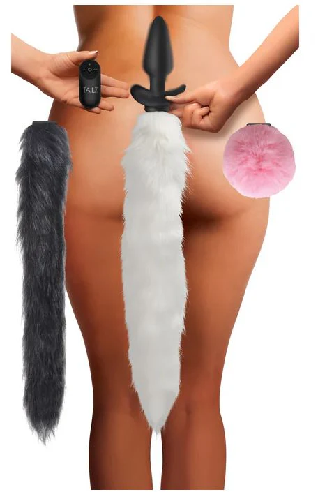 Tailz Vibrating Anal Plug & 3 Tails With Remote Control - Image 20