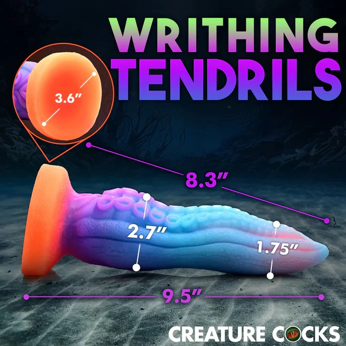 TENTA-COCK SILICONE GLOW-IN-THE-DARK DILDO - Image 6