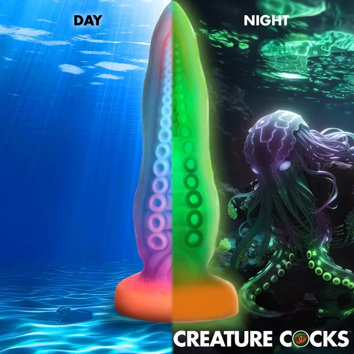 TENTA-COCK SILICONE GLOW-IN-THE-DARK DILDO - Image 7