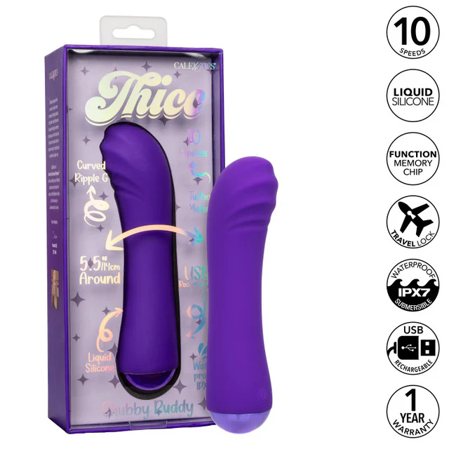 Thicc Chubby Buddy Purple Dual Motor Massager Vibrator - Image 3