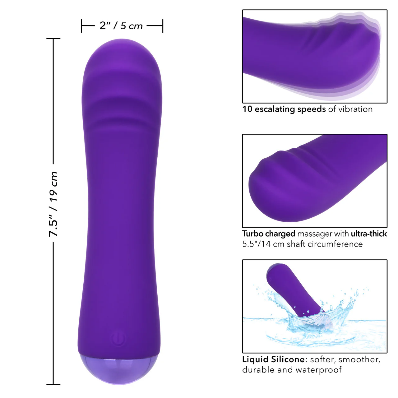 Thicc Chubby Buddy Purple Dual Motor Massager Vibrator - Image 5