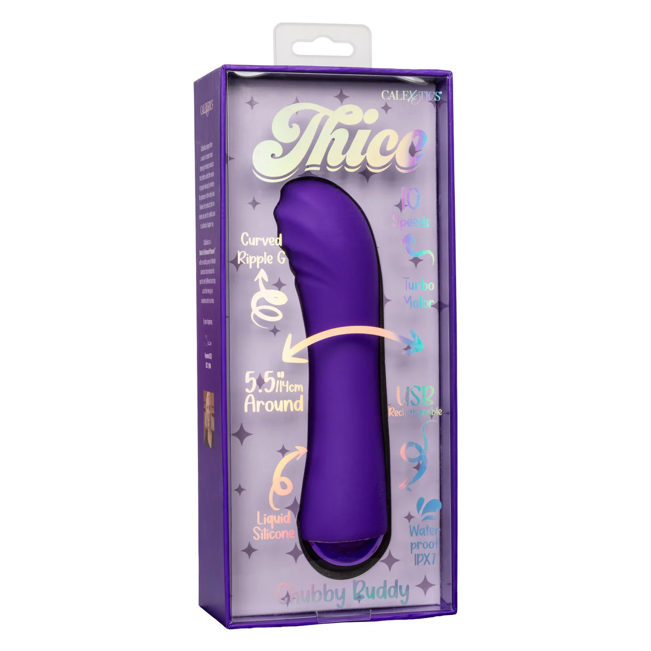 Thicc Chubby Buddy Purple Dual Motor Massager Vibrator - Image 7