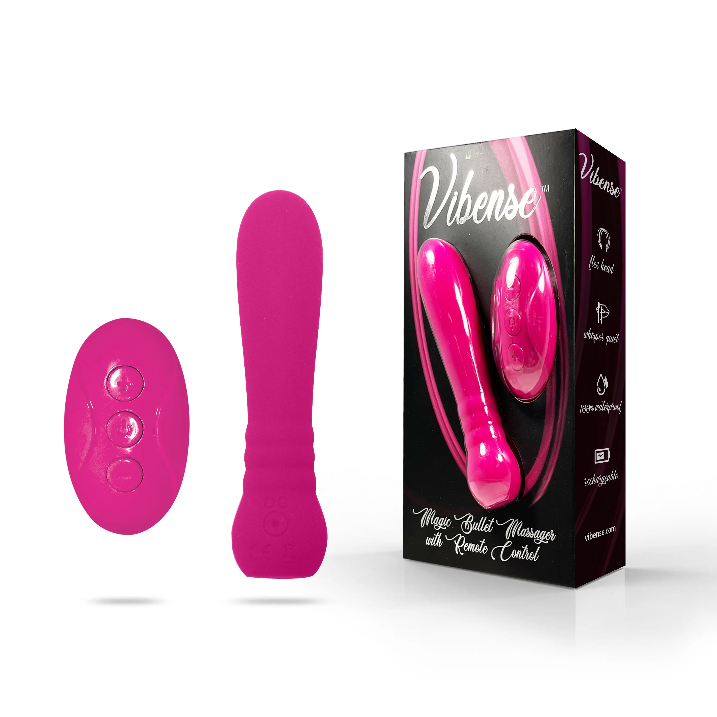 Vibense Bullet Vibrator with Remote Control - Pink - Image 8