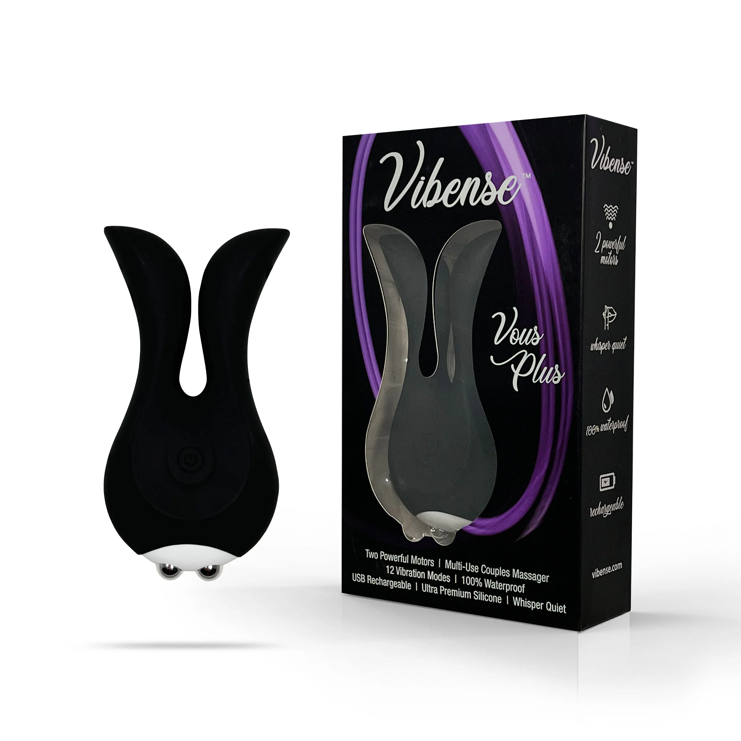 THE VIBENSE VOUS PLUS MULTI USE VIBRATOR - BLACK - Image 2