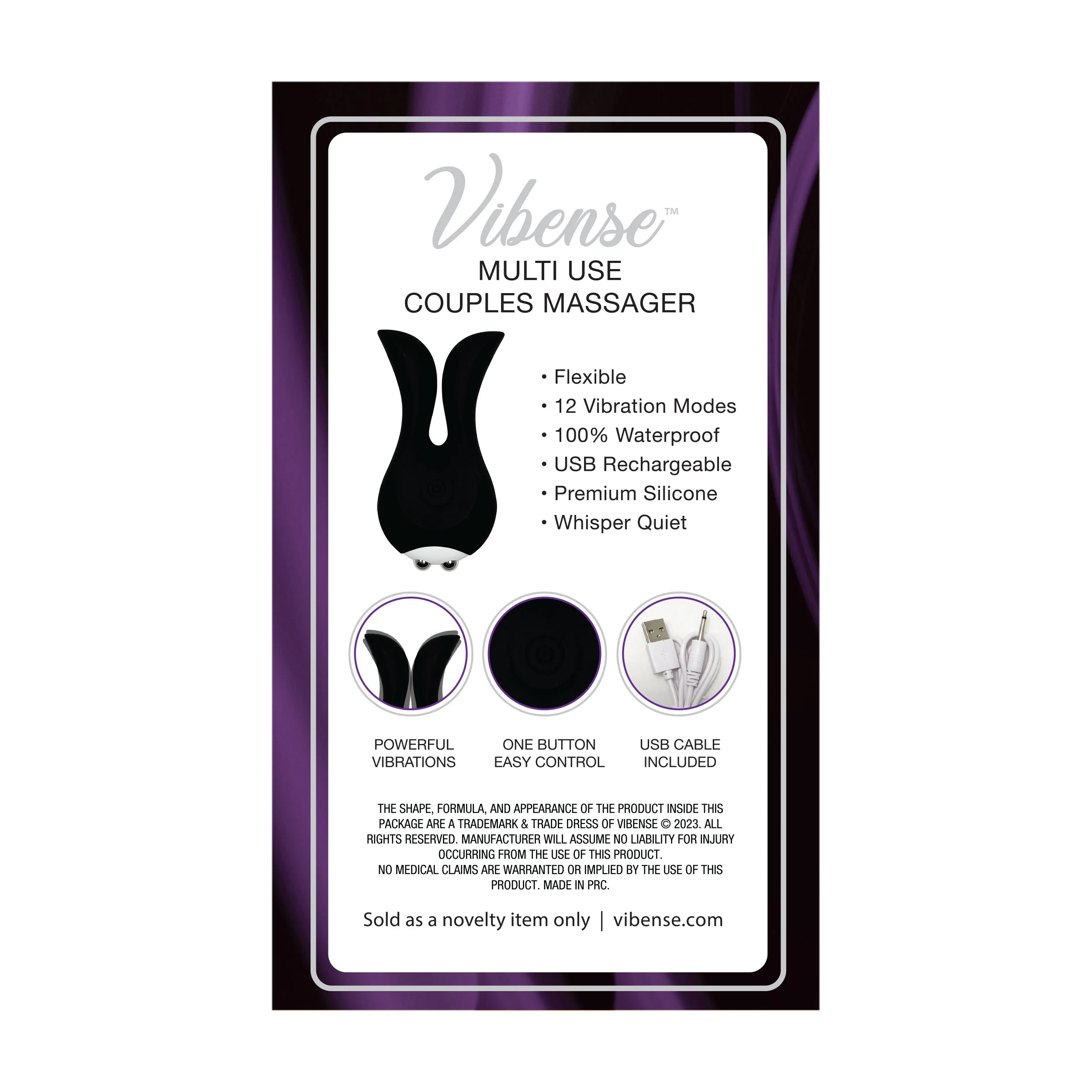 THE VIBENSE VOUS PLUS MULTI USE VIBRATOR - BLACK - Image 3