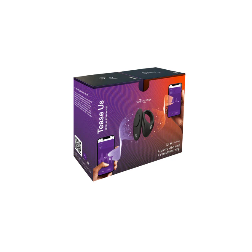 We-Vibe Tease Us Special Edition Set with Panty Vibrator and Vibrating Cock Ring - Black - Image 2