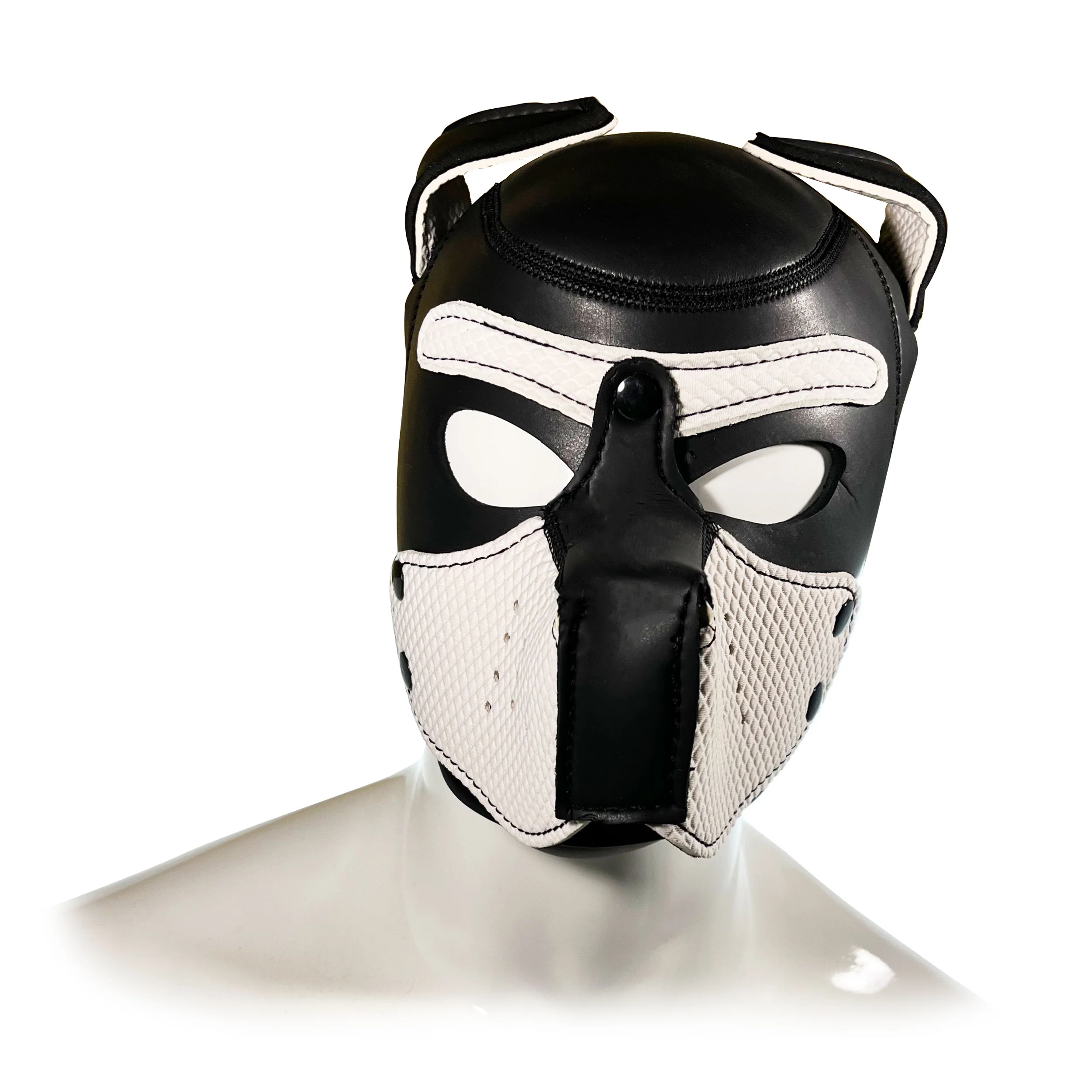 WHITE AND BLACK DOG HOOD L - Image 2