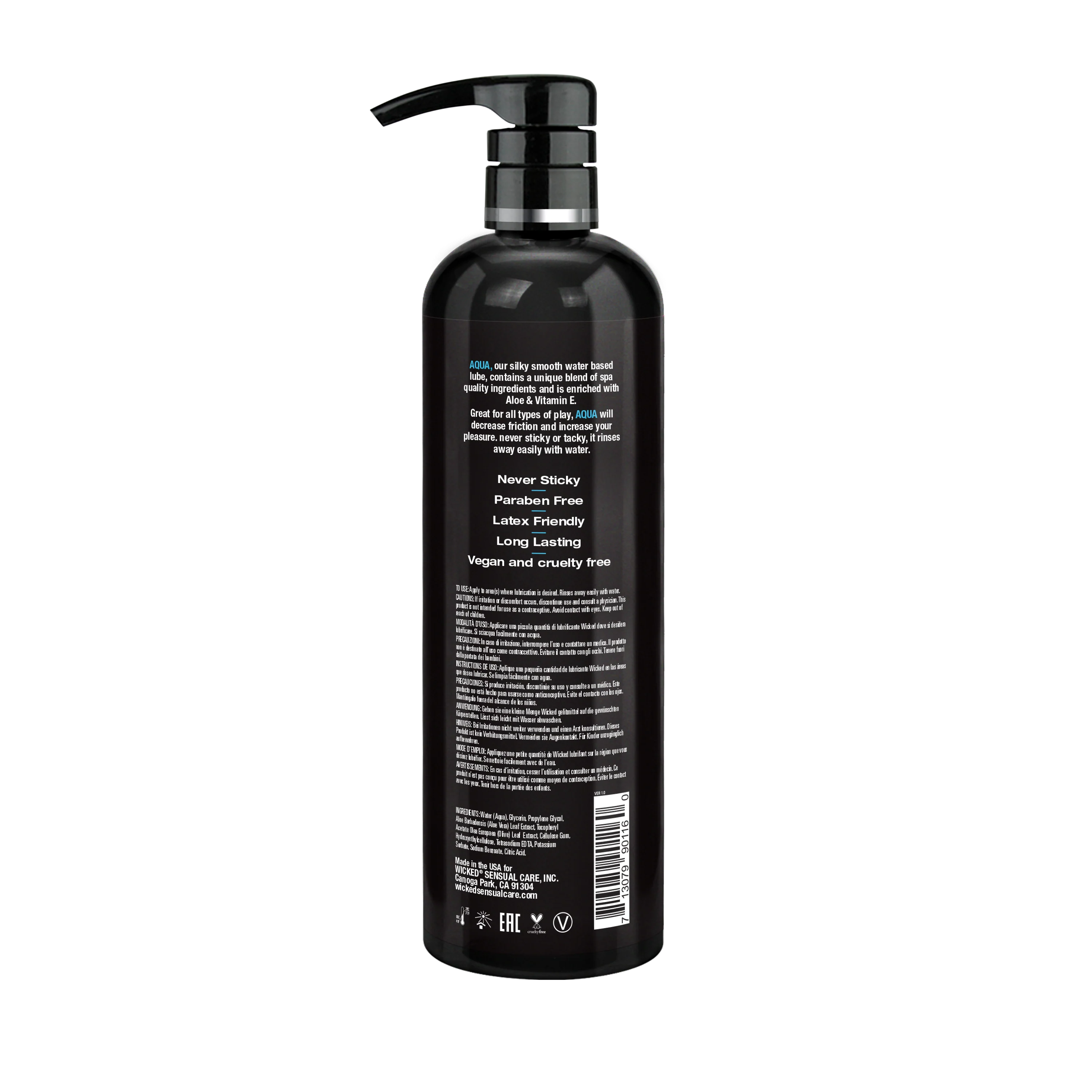 Wicked Aqua Personal Lubricant - 16OZ - Image 2