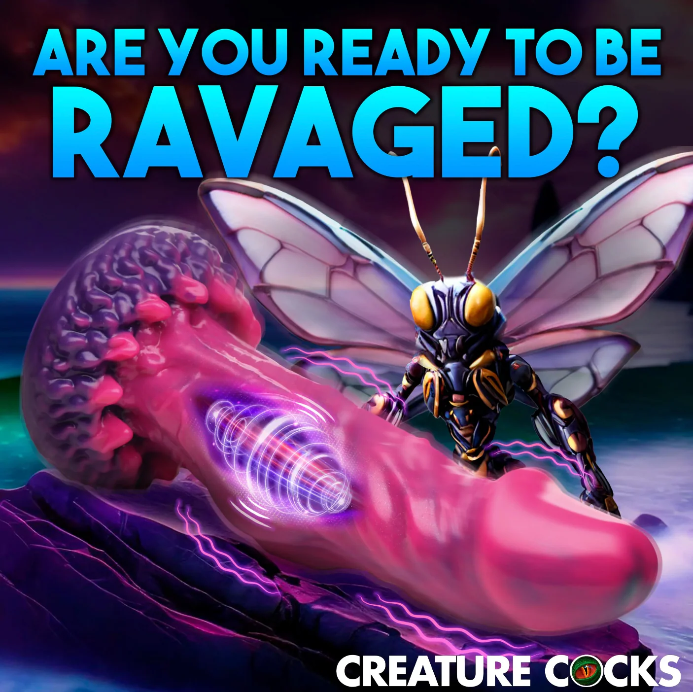 Xenox Vibrating Remote Controlled Dildo by Creature Cocks - Image 6