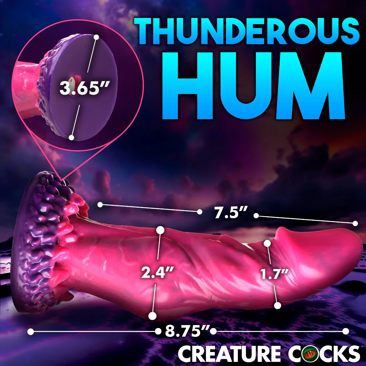 Xenox Vibrating Remote Controlled Dildo by Creature Cocks - Image 7